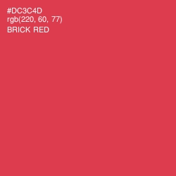 #DC3C4D - Brick Red Color Image